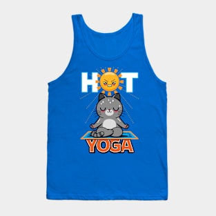 Hot Yoga Funny Summer Gift For Cat Lovers Tank Top